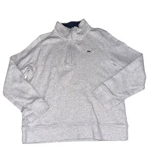 Vineyard Vines Kids Gray and Navy Zip-Up Sweater Size 6